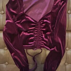 Burgundy Womens/Juniors Top